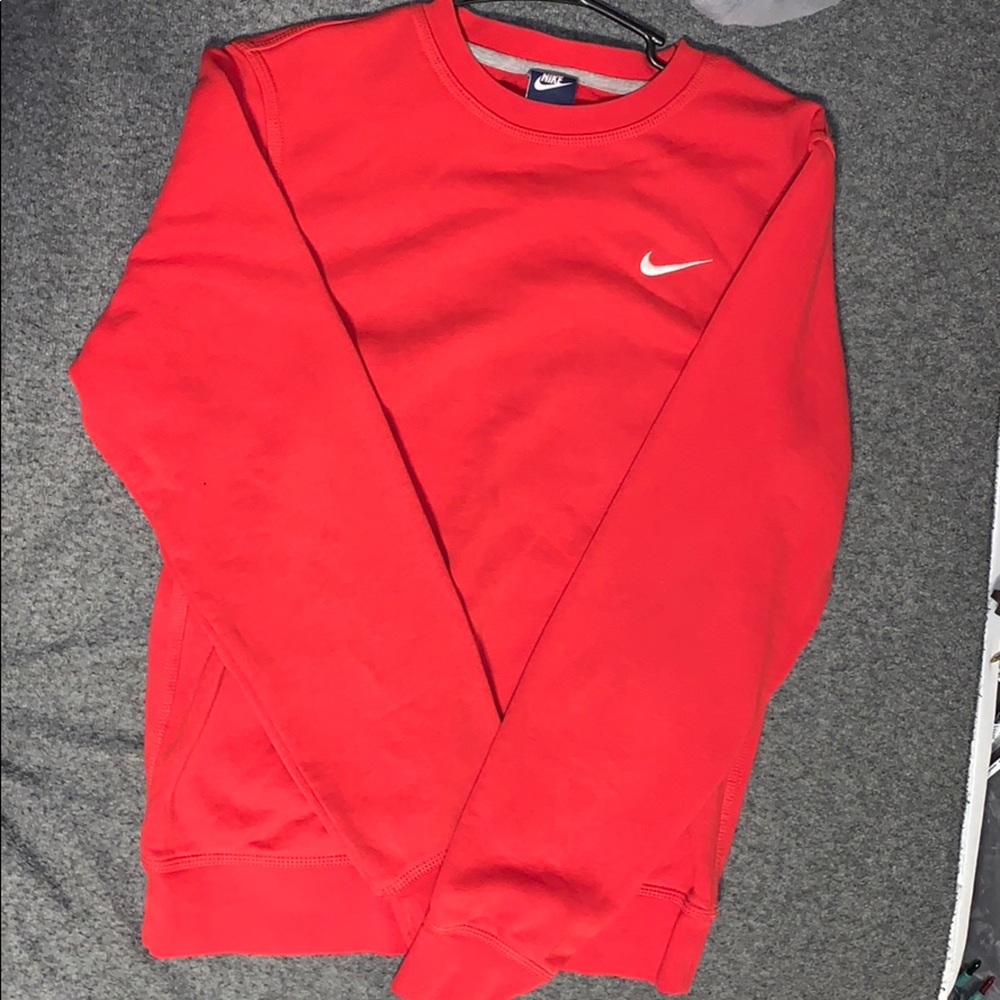 Red Nike crewneck